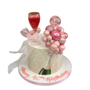 Champagne bubbles cake.