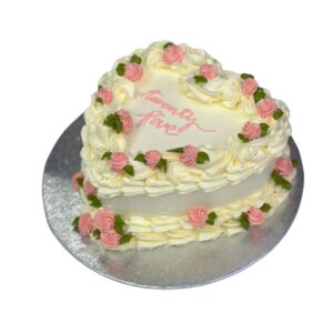 Floral Bloom Heart Cake