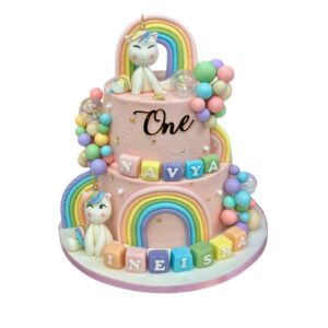 Detailed unicorn cake
