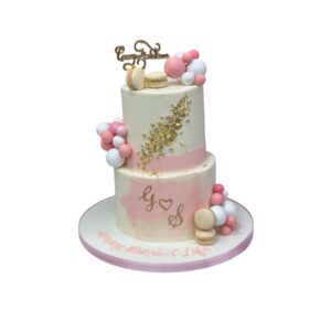 Pink & Golden Pearl Theme Cake