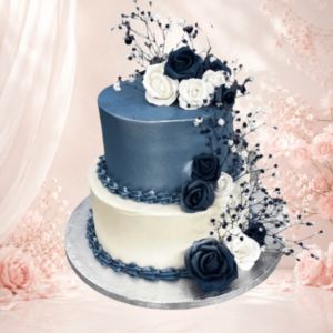 Two-Tier Floral Cake