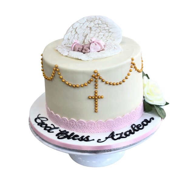 Christening Cake Girl 23 – Chocolate Cross – Heidelberg Cakes