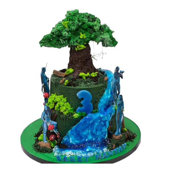 Avatar cake that my sister made for our nieces birthday I was so  impressed  rdisney