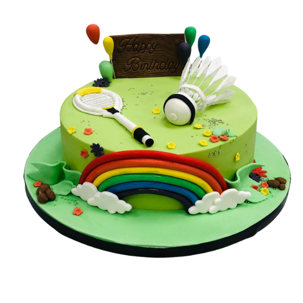 Badminton Theme Cake | Badminton Cake Without Fondant