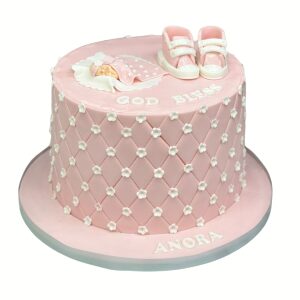 Pink Christening Cake