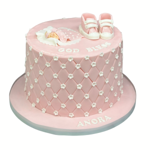 Pink Christening Cake