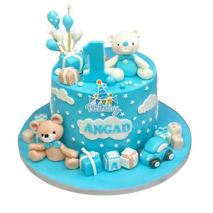 1st Birthday Teddy Cake