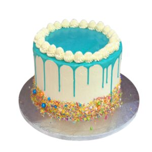 Blue Drip Cake