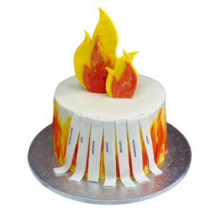 Holy flame celebration cake