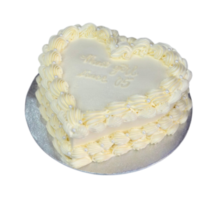ivory heart cake