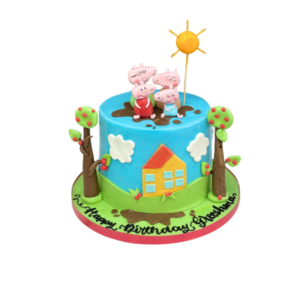 peppa pig family cake