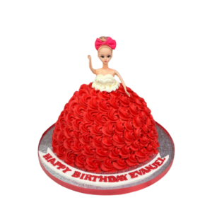 Red Barbie Cake