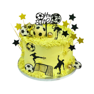Football toppers cake