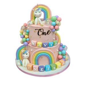 Detailed unicorn cake