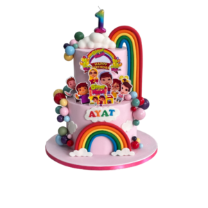 Rainbow Cartoon Cake