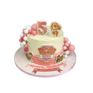 Pink paw patrol cake