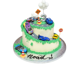 Racing Cars Theme Cake