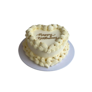 Simple Golden Heart Cake