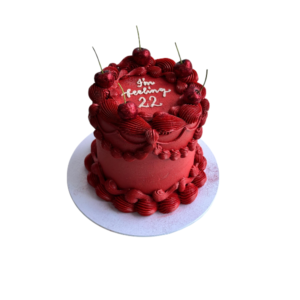 Red Cherry Vintage Cake